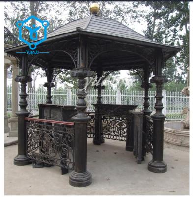 China Antirust Used in Outdoor Round Metal Decorated Cast Iron Gazebo for sale