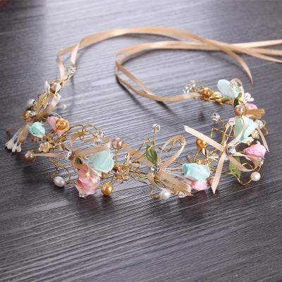 China Formal hair accessories fashion baroque high quality elegant bowknot flowers beads hair band fashion hair accessories wholesale for sale