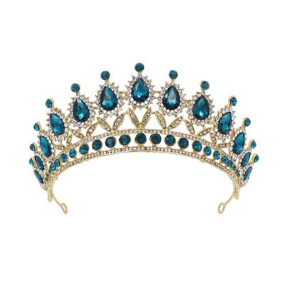 China 2022 formal tiara design bride fashion baroque water droplets drill princess crown temperament tiara wholesale crown for sale