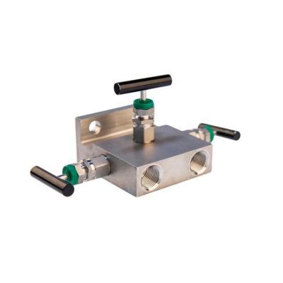 China Industrial Stainless Steel 316 High Pressure Manifold Valves 3 Way Oxygen Manifold for sale