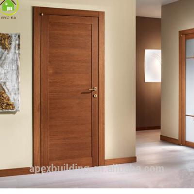 China Modern Oak Flat Panel Fireproof Soundproof Bedroom Door Interior Doors Easily Assembled Solid Wood for sale