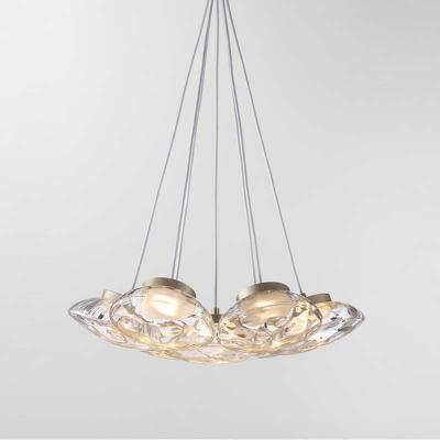 China Modern Decoration Restaurant Personality Bedroom Multi Head Single Head Single Bedside Indoor Lighting Glass Chandelier for sale