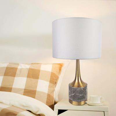 China Modern Minimalist Creative Decoration Light Hotel Bedside Modern Art Bedroom Luxury Marble Table Lamp for sale