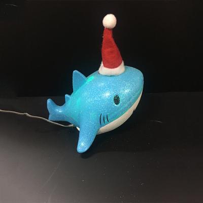 China Shark Plastic Lantern Hat Christmas Outlet Factory Home Outdoor Holiday Lights for sale