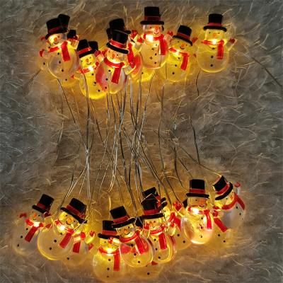 China Modeling Christmas Lights Santa Man Cute 25L Snowman Battery Copper LED Fairy Lights 2021 For Outdoor Decoration for sale