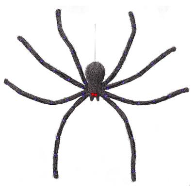 China Other Halloween Spider Decorations 60IN Plush 50L Spider Battery LED Light For Halloween Decor for sale