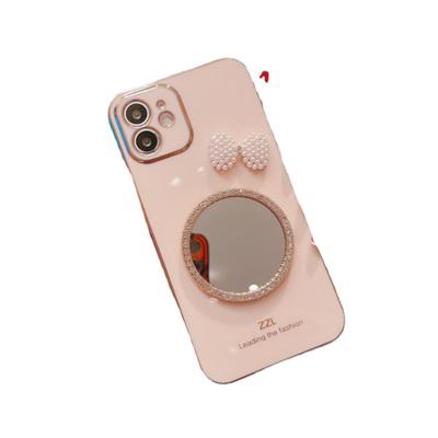 China Soft Anti-fall TPU Makeup Mirror Phone Case For iPhone 12 mini 11 pro 13 pro max for iphone cover mirror for sale