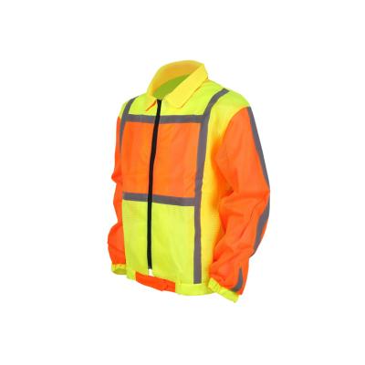 China New Design Water Proof Mesh Reflective Vest Jacket Security Safety Shirt Lone Sleeve for sale