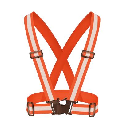 China Thickning Release Buckle Highlight Straps Reflective Nightwear Safety Vest Safety Vest Running Riding Adjustable Elastic Band for Adults and Children for sale