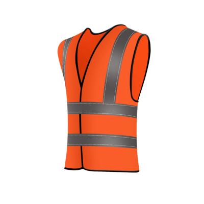 China Water Proof Orange Safety Reflective Vest Safety Vest Running Polyester 120gsm for sale