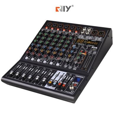 China RIY 99dsp 6 channel sound card audio mixer mixing console for sale