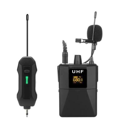 China OEM factory lavalier microphone XULI M601 karaoke lapel wireless UHF microphone professional lavalier clip on microphone for teaching for sale