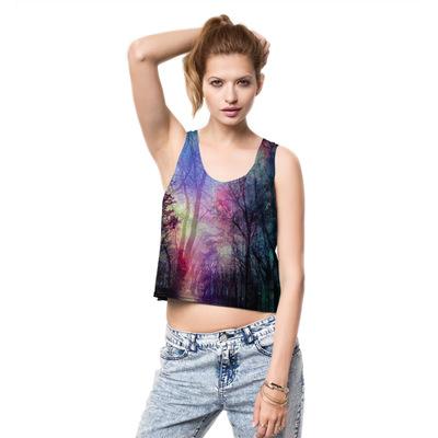 China Wholesale Bulk Custom Print MOQ 1 Custom Printed Crop Tops On Demand Anti-Shrink for sale