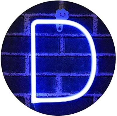 China 2022 USB Battery Operated Marquee Night Light LED Wall Decor Neon Lights For Birthday Party Room Decorations Light Up Letters D Neon Sign for sale