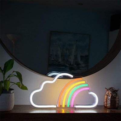 China Not Custom Cloud Home Christmas Wedding Living Room Bedroom Decoration Sign Dimmable Neon Light LED Neon Light LED Party Powered Rainbow for sale