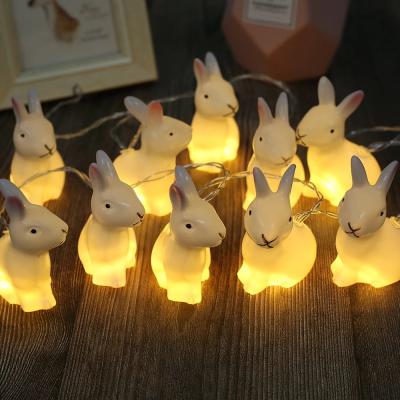 China Perfect Adorable Easter Light Easter Hanging String Lights for Decorative Rabbit LED Easter Bunny String Lights Luces de pascua de spring le beau for sale