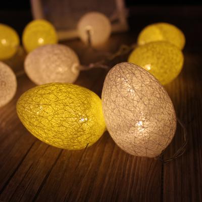 China Vivide 10L/20L LED Easter Light Theme Easter Luminous Festival Supplies Easter Decoration Cotton Yarn Home Easter Eggs String Lights for sale