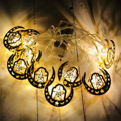 China Ramadan Decoration Light Event Party Supplies Al Adha EID Lantern Gift Eid Al-Fitr for Eid Mubarak Moon Night Home Light Led Light String Star for sale