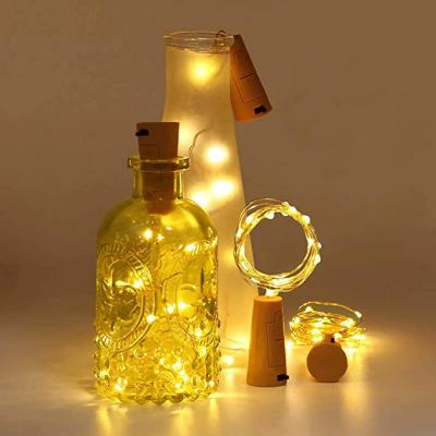 China Adorable Lighting Creats A Glitter Effect Craft DIY Party Wedding Decor Cork Strobe Light Fairy Bulb Led Light Up Bottle Champagne Wine Bottle Led Copper Wire Bottle Lights cork for sale