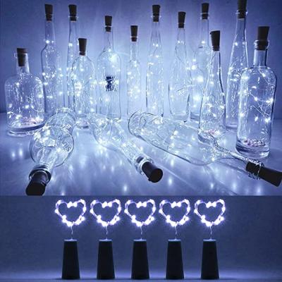 China Adorable Lighting Creats A Vibrant Glitter Light Fairy Effect Liquor Bottles Crafts Party Decorative String Lights Mini Copper Wire Lights Battery Operated Starry Lights With Cork for sale