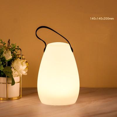 China Portable Hanging Light Portable Rechargeable LED Table Lamp Night Light Changing Color Battery Bed Light Study Table Lamp Camping for sale