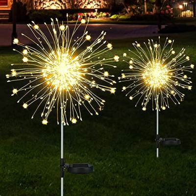 China Adorable Lighting Creats A Light Fairy Effect Med Starburst Walkway Pathway Glitter Modes Waterproof DIY Landscape Light Garden Copper Wires Solar Fireworks Led Outdoor Light for sale