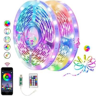 China Novelty USB App Control Remote Dreamy 5050 Rainbow Color LED Smart Strip Lights Chasing Effect 3M Aura Dream RGB LED Strip Lights for sale