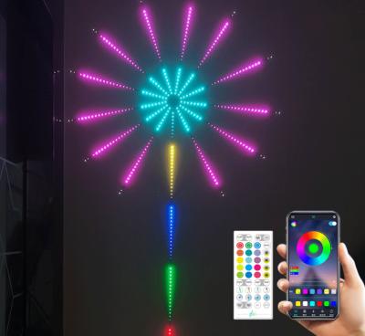 China Wonderful Novelty Atmosphere 213 Modes Remote Control Dynamic App RGB Changing Color Med Starburst Firework LED Smart Dream Strip Light for sale