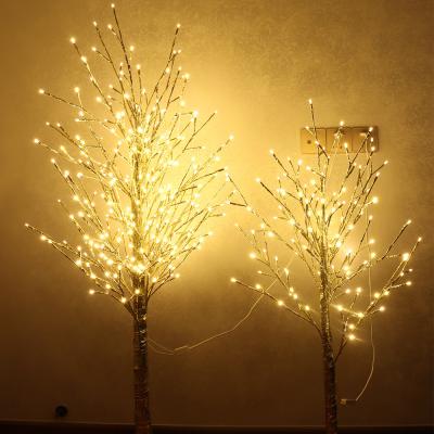 China Spring Easter Home Holiday Party Decor Light Artificial Bonsai Tree Warm White Christmas Landscape Lights Gold Twig Birch Tree Lights for sale