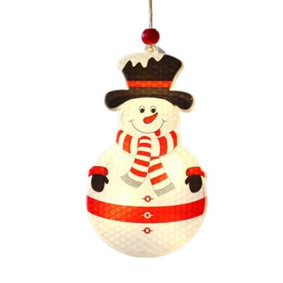 China Hanging Ornaments 2022 Night Glow String Beads LED Chandelier Ornament for Christmas Trees Snowman Christmas Window Pendant Lighted Decor for sale