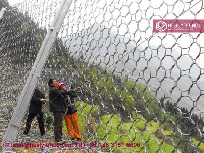 China RXI-300 Steel Ring Net | Passive Rockfall Protection Barrier system | 4.0mm wire X 7 strand - HeslyFence for sale