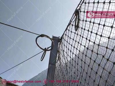 China 250KJ, 4m high Passive Rockfall Protection Barrier System, Galvanized Coated, 4X5m Rope Net, China Factory Direct Sales for sale