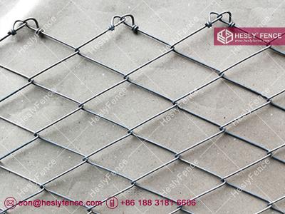 China High Tensile Steel Wire Chain Link Wire Mesh for Rockfall Barrier System | High Zinc Coating | 3.0mm wire thk - Hesly for sale