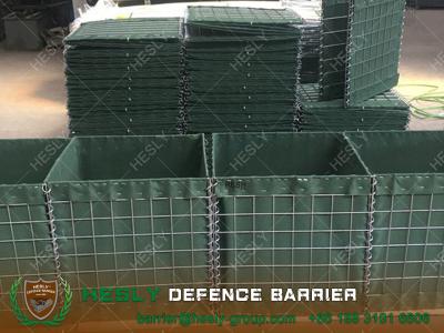 China Military gabion Sand Barrier Wall, 0.61X0.61X3.05m, Olive Green Geotextile Cloth, China Manufacturer for sale