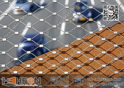 China AISI 316L Ferruled Stainless Steel Wire Mesh Netting | Wire Cable Mesh for sale