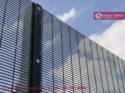 China 358 High Security Mesh Fencing, 12.7X76.2mm anti climb aperture, Yellow Color Powder Coated, China Factory for sale