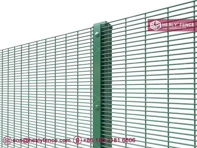 China Green Powder Coated Clear VU Mesh Fence | 358 Anti-climb Mesh | Anti-cut | 8 Gauge | HeslyFence China factory sales for sale