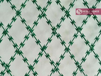 China 30mm Blade 75X150mm Diamond Hole Razor Mesh Fencing| China Razor Fence Supplier for sale