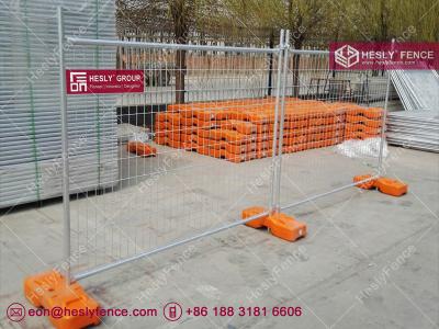 China Temporary Mesh Fence | 2.1mX2.4m width | recycled rubber feet | Hesly China Factory Exporter for sale