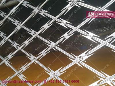 China Rhombus Aperture Welded Razor Mesh Sheet, 2.1X6.0m, Powder coated, China HeslyFence for sale