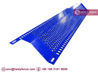 China Wind Break Fence | 11mX5m | Corrugated Steel Perforated Sheet | Single-peak | 30% opening area - HeslyFence, China for sale