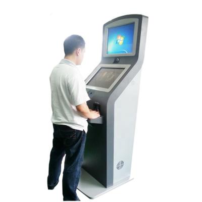 China Indoor Double Screens Self Service Cash Acceptor Bill Payment Kiosk For Insurance, Tax And Utility for sale