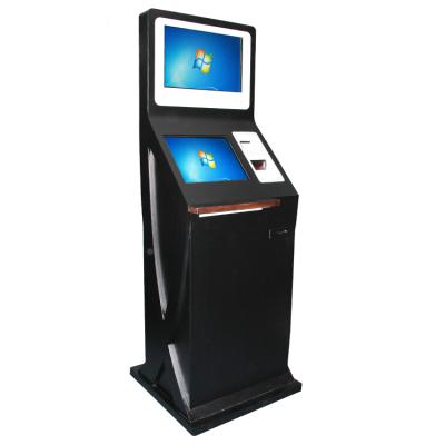 China Double screen self payment lotteryy service casino wiith casino and kiosk cash acceptor and card reader credit/debit terminals for casino and gambling lottery for sale