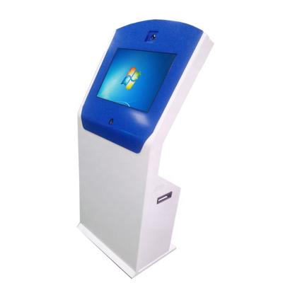 China Fingerprint Reader Kiosk for Time, Visitor Time 19inch Touch Screen Self Service Attendance Management for sale