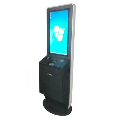 China SDK 32/43 inch interactive touch screen restaurant self order kiosk with mayfair card reader, ticket printer and card dispennser for sale