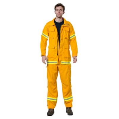 China NFPA1977 Forest Fire Combat Suit / Fire Retardant Wildland Firefighter Uniform for sale