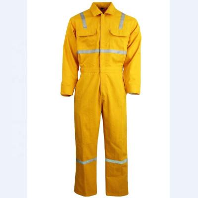 China Flame Aramid IIIA FR Yellow Overall Flame Retardant Workwear Coverall Workwear Resisant Safety Workwear For Industry for sale