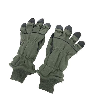 China OEM Fire Retardant Camouflage Knitted Gloves Nomex Aramid Winter Gloves Combat Insect Service Gloves for sale