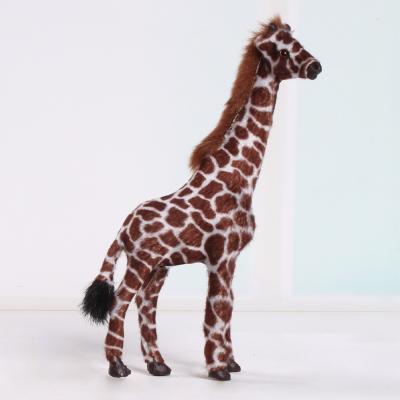 China Sika Deer Giraffe Standing Supply Animals Giraffe Vivid Plush Toy Doll for sale