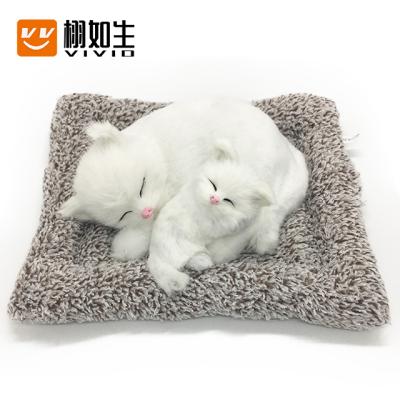 China Good Quality Animal Vivid Plush Cute Cat Sleeping Toys Manufacturer for sale